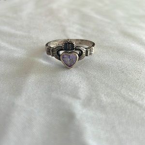 Irish Claddagh Ring Size 7 Alexandrite Stone